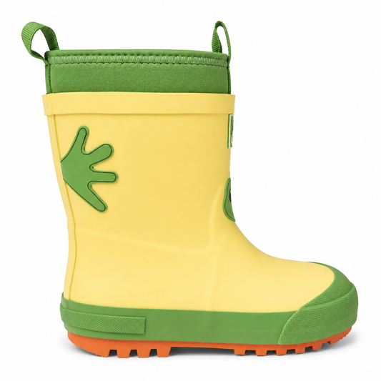 CITISTEP Brown & Cream Winter Rain Boots for Kids-Frog