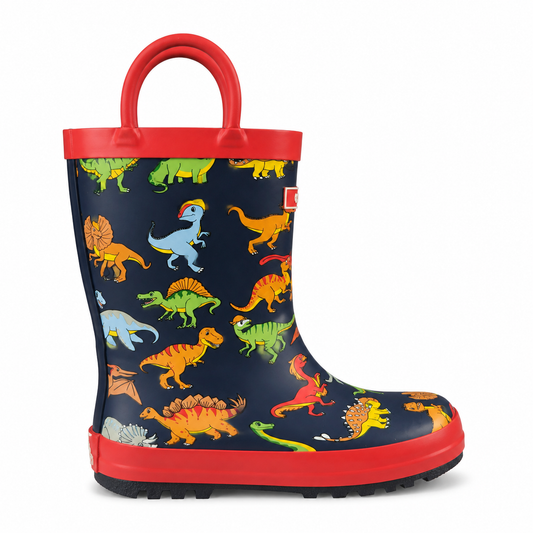 CITISTEP Printed Rain Boots for Kids-Dinosaur