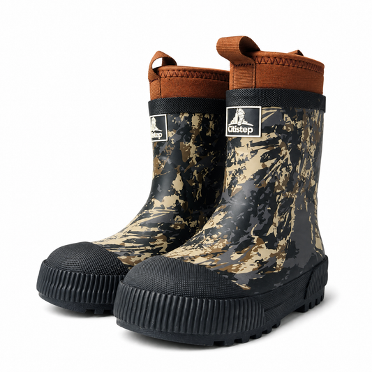 CITISTEP Brown & Cream Winter Rain Boots for Kids-Jungle Camo