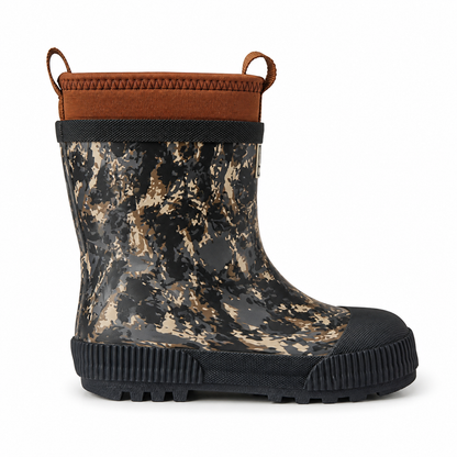 CITISTEP Brown & Cream Winter Rain Boots for Kids-Jungle Camo
