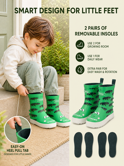 CITISTEP 3D Animal Rain Boots-crocodile