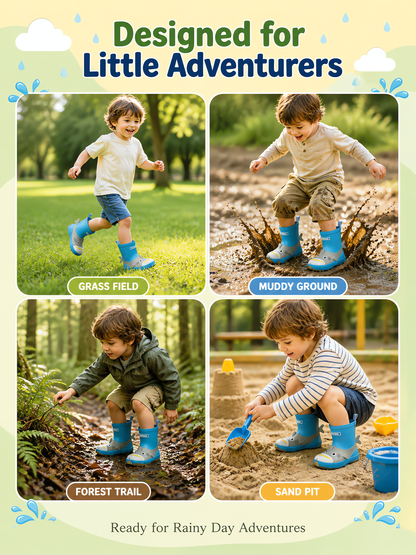 CITISTEP 3D Animal Rain Boots-Shark