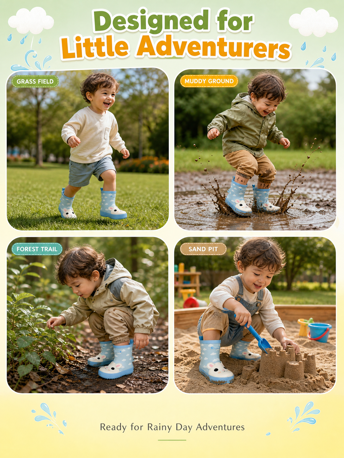 CITISTEP 3D Animal Rain Boots-Rabbit