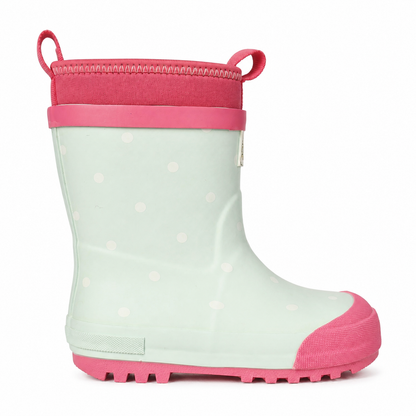 CITISTEP Brown & Cream Winter Rain Boots for Kids-Dot